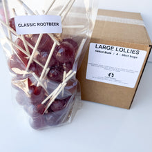 Load image into Gallery viewer, Large Lollies: Classic Root Beer Lollipop Candy