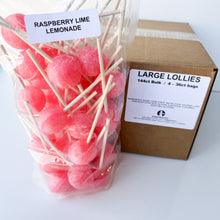 Load image into Gallery viewer, Large Lollies: Raspberry Lime Lemonade Lollipop Candy