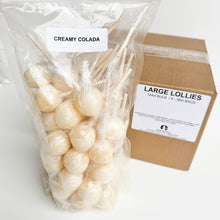 Load image into Gallery viewer, Large Lollies: Creamy Colada Lollipop Candy