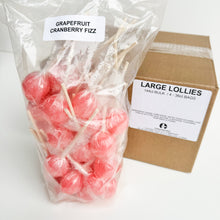 Load image into Gallery viewer, Large Lollies: Grapefruit Cranberry Fizz Lollipop Candy