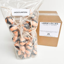 Load image into Gallery viewer, Large Lollies: Jack-o’-Lantern Lollipop Candy