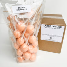 Load image into Gallery viewer, Large Lollies: Orange Creamsicle Lollipop Candy