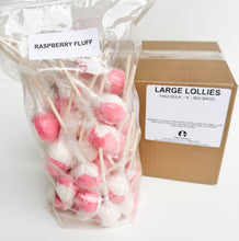 Load image into Gallery viewer, Large Lollies: Raspberry Fluff Lollipop Candy
