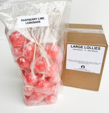 Load image into Gallery viewer, Large Lollies: Raspberry Lime Lemonade Lollipop Candy