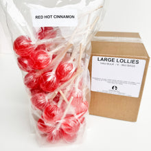 Load image into Gallery viewer, Large Lollies: Red Hot Cinnamon Lollipop Candy