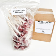 Load image into Gallery viewer, Large Lollies: Sparkling CranRaspberry Lollipop Candy