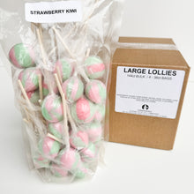 Load image into Gallery viewer, Large Lollies: Strawberry Kiwi Lollipop Candy