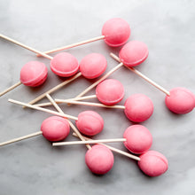 Load image into Gallery viewer, Large Lollies: Creamy Raspberry Lollipop Candy