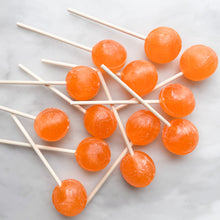 Load image into Gallery viewer, Large Lollies: Sour Tangerine Lollipop Candy