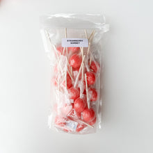 Load image into Gallery viewer, Large Lollies: Strawberry Sorbet Lollipop Candy
