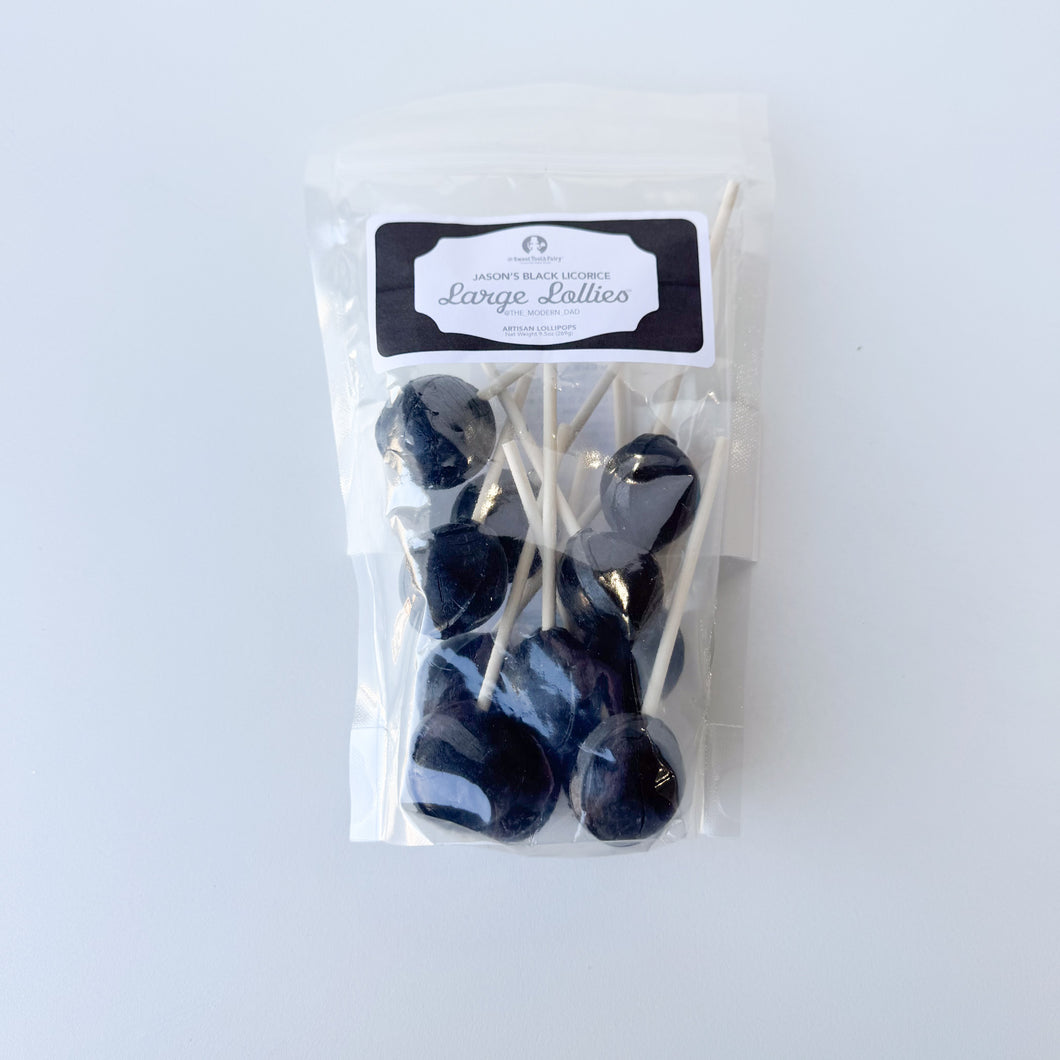 Large Lollies: Black Licorice Lollipop Candy