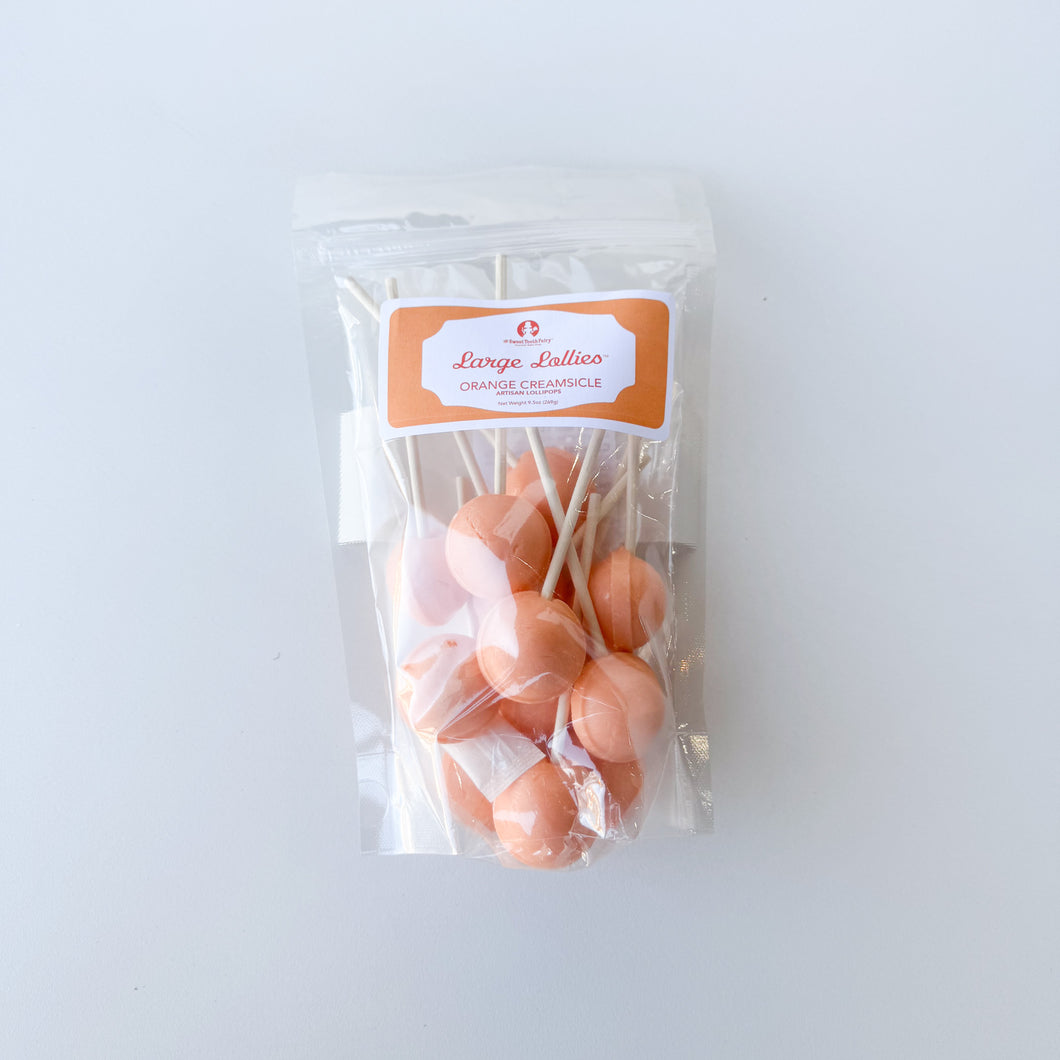 Large Lollies: Orange Creamsicle Lollipop Candy
