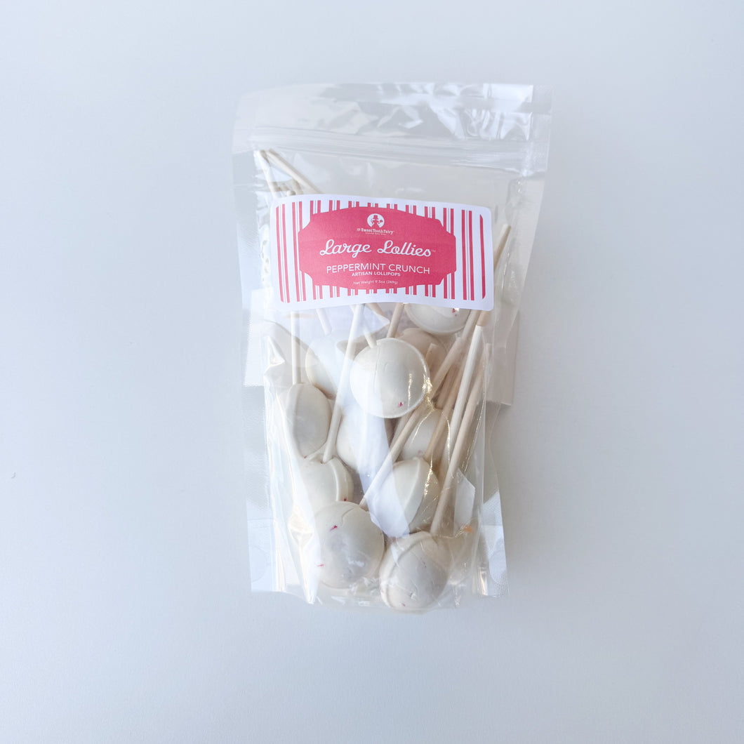 Large Lollies: Peppermint Crunch Lollipop Candy