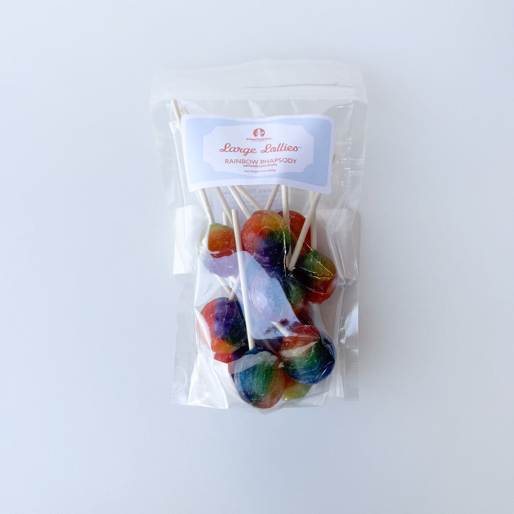 Large Lollies: Rainbow Rhapsody Lollipop Candy