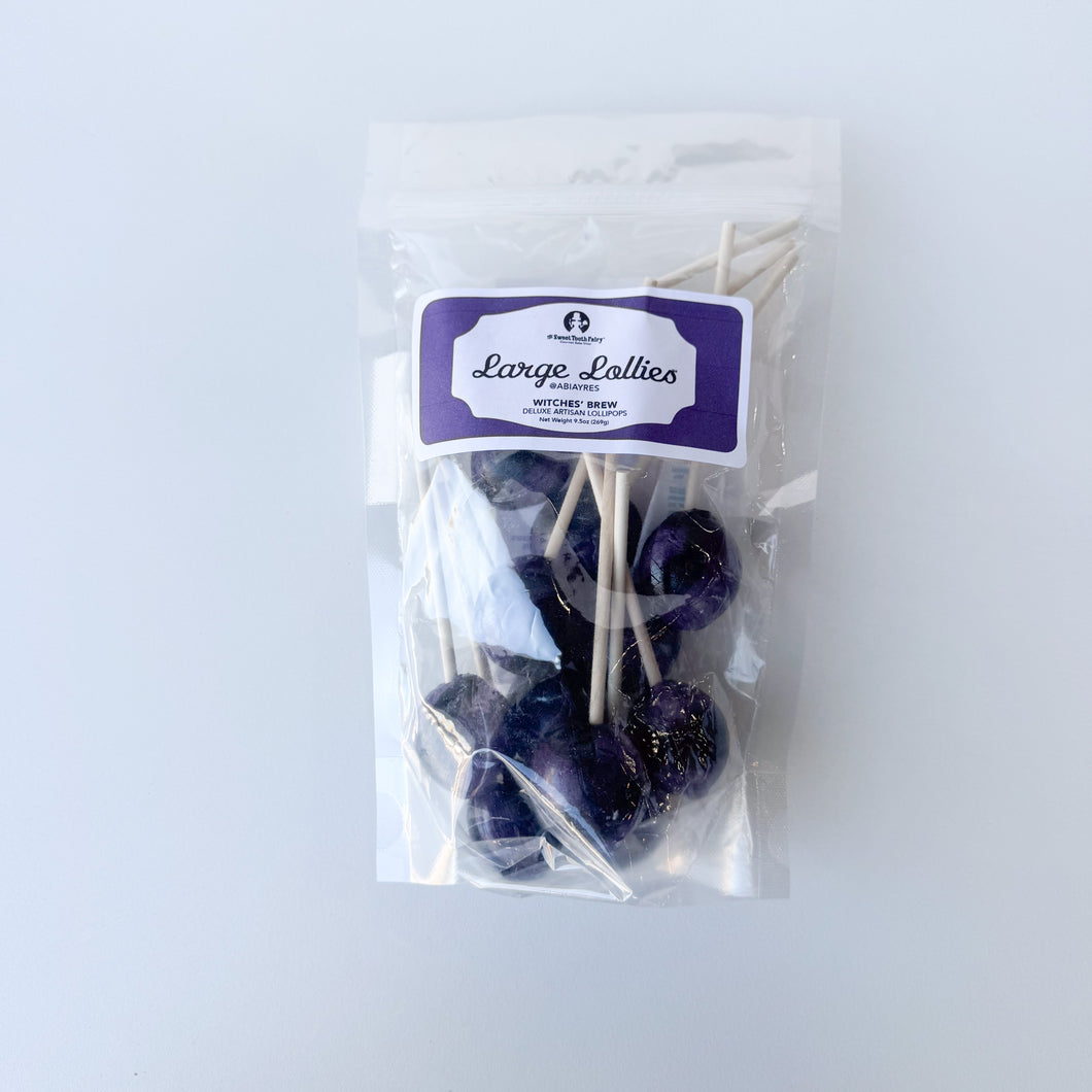 Large Lollies: Strawberry Kiwi Witches' Brew Lollipop Candy