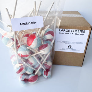 Large Lollies: Americana - Red, White, Blue Candy