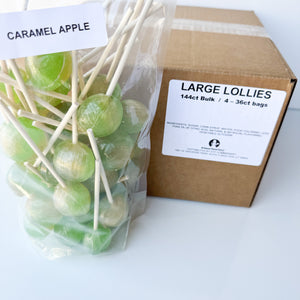 Large Lollies: Caramel Apple Lollipop Candy
