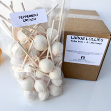 Load image into Gallery viewer, Large Lollies: Peppermint Crunch Lollipop Candy
