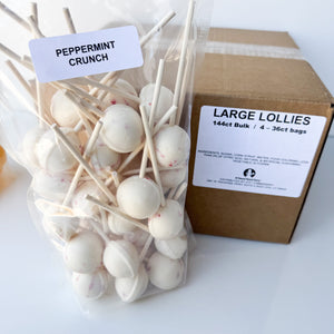Large Lollies: Peppermint Crunch Lollipop Candy