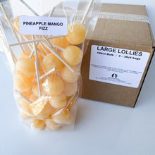 Load image into Gallery viewer, Large Lollies: Pineapple Mango Fizz Lollipop Candy
