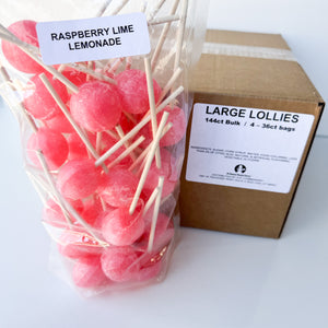 Large Lollies: Raspberry Lime Lemonade Lollipop Candy