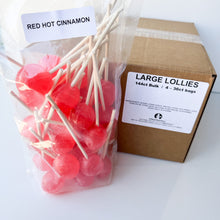 Load image into Gallery viewer, Large Lollies: Red Hot Cinnamon Lollipop Candy
