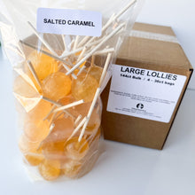 Load image into Gallery viewer, Large Lollies: Salted Caramel Lollipop Candy
