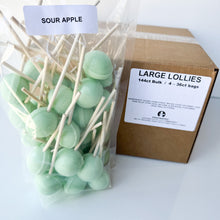 Load image into Gallery viewer, Large Lollies: Sour Apple Lollipop Candy
