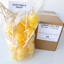 Load image into Gallery viewer, Large Lollies: Sour Pomelo Zinger Lollipop Candy
