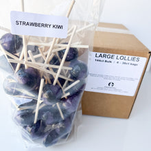 Load image into Gallery viewer, Large Lollies: Strawberry Kiwi Witches&#39; Brew Lollipop Candy
