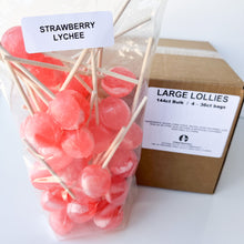 Load image into Gallery viewer, Large Lollies: Strawberry Lychee Lollipop Candy

