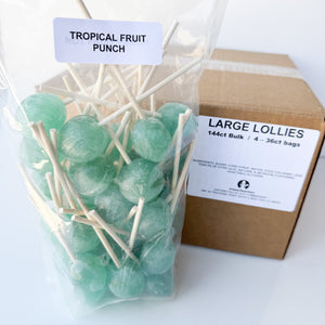 Large Lollies: Tropical Fruit Punch Lollipop Candy