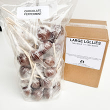 Load image into Gallery viewer, Large Lollies: Chocolate Peppermint Lollipop Candy
