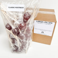 Load image into Gallery viewer, Large Lollies: Classic Root Beer Lollipop Candy
