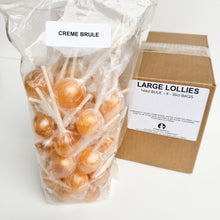 Load image into Gallery viewer, Large Lollies: Crème Brûlée  Lollipop Candy
