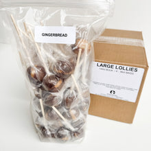 Load image into Gallery viewer, Large Lollies: Gingerbread Lollipop Candy
