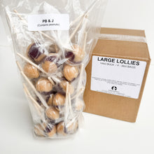 Load image into Gallery viewer, Large Lollies: PB &amp; J Lollipop Candy

