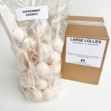 Load image into Gallery viewer, Large Lollies: Peppermint Crunch Lollipop Candy
