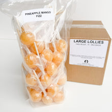 Load image into Gallery viewer, Large Lollies: Pineapple Mango Fizz Lollipop Candy

