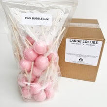 Load image into Gallery viewer, Large Lollies: Pink Bubblegum Lollipop Candy
