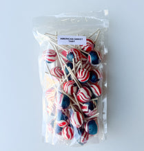 Load image into Gallery viewer, Large Lollies: American Sweet Tart: USA Flag Lollipop Candy
