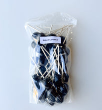 Load image into Gallery viewer, Large Lollies: Black Licorice Lollipop Candy
