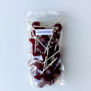 Large Lollies: Classic Root Beer Lollipop Candy