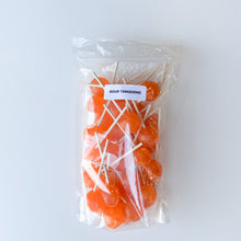 Load image into Gallery viewer, Large Lollies: Sour Tangerine Lollipop Candy
