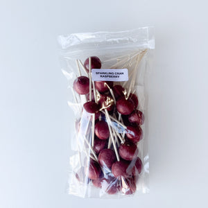 Large Lollies: Sparkling CranRaspberry Lollipop Candy