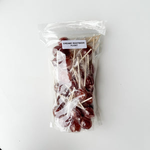 Large Lollies: Creamy Rootbeer Float Lollipop Candy