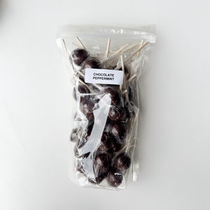Large Lollies: Chocolate Peppermint Lollipop Candy