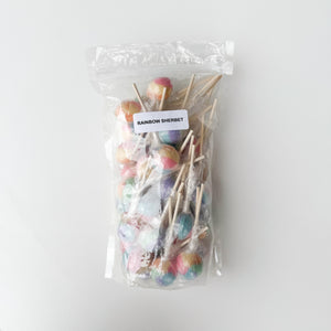 Large Lollies: Rainbow Sherbet Lollipop Candy