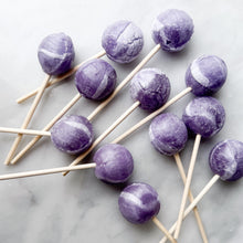 Load image into Gallery viewer, Large Lollies: Blackberry Lime Fizz Lollipop Candy
