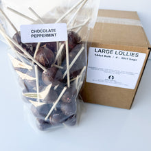 Load image into Gallery viewer, Large Lollies: Chocolate Peppermint Lollipop Candy
